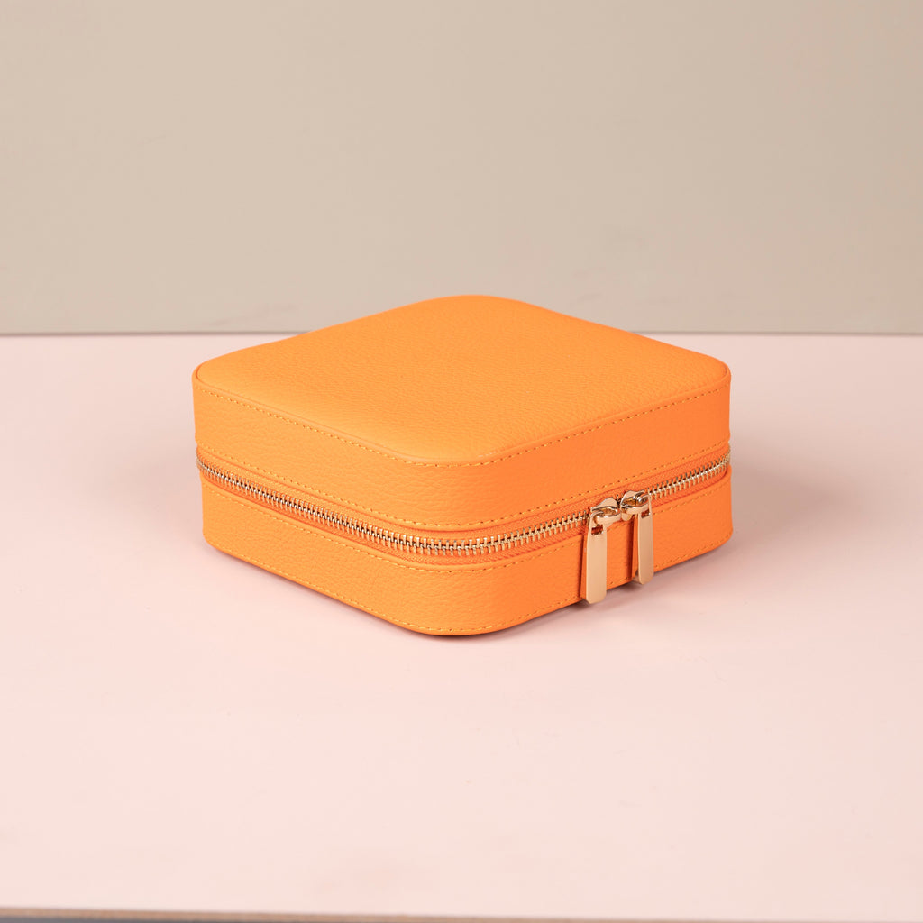 Luxury Travel Jewelry Box – Orange - Palermo