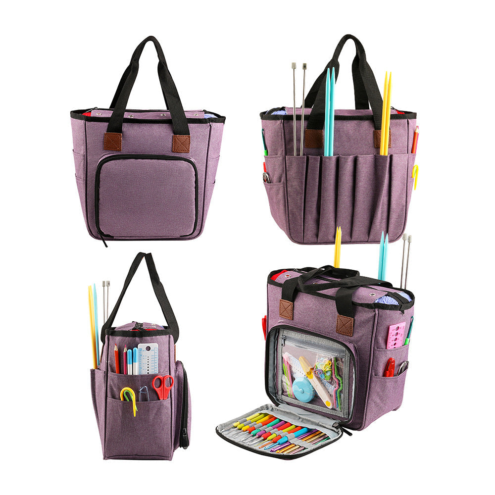 Yarn Organizer Crochet Tool Yarn Storage Bag Outdoor Travel Tote Bag