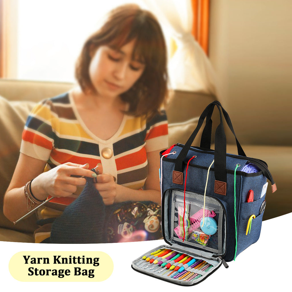 Yarn Organizer Crochet Tool Yarn Storage Bag Outdoor Travel Tote Bag