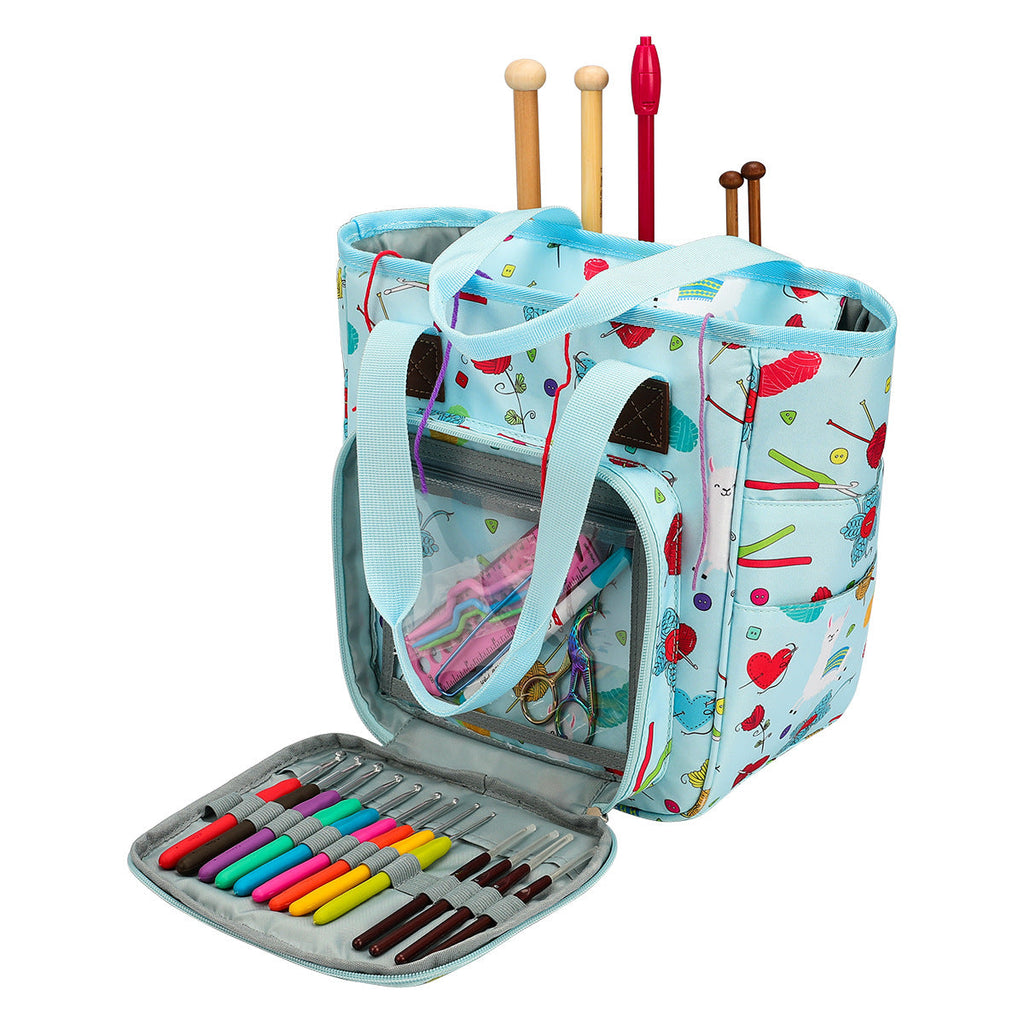 Yarn Organizer Crochet Tool Yarn Storage Bag Outdoor Travel Tote Bag