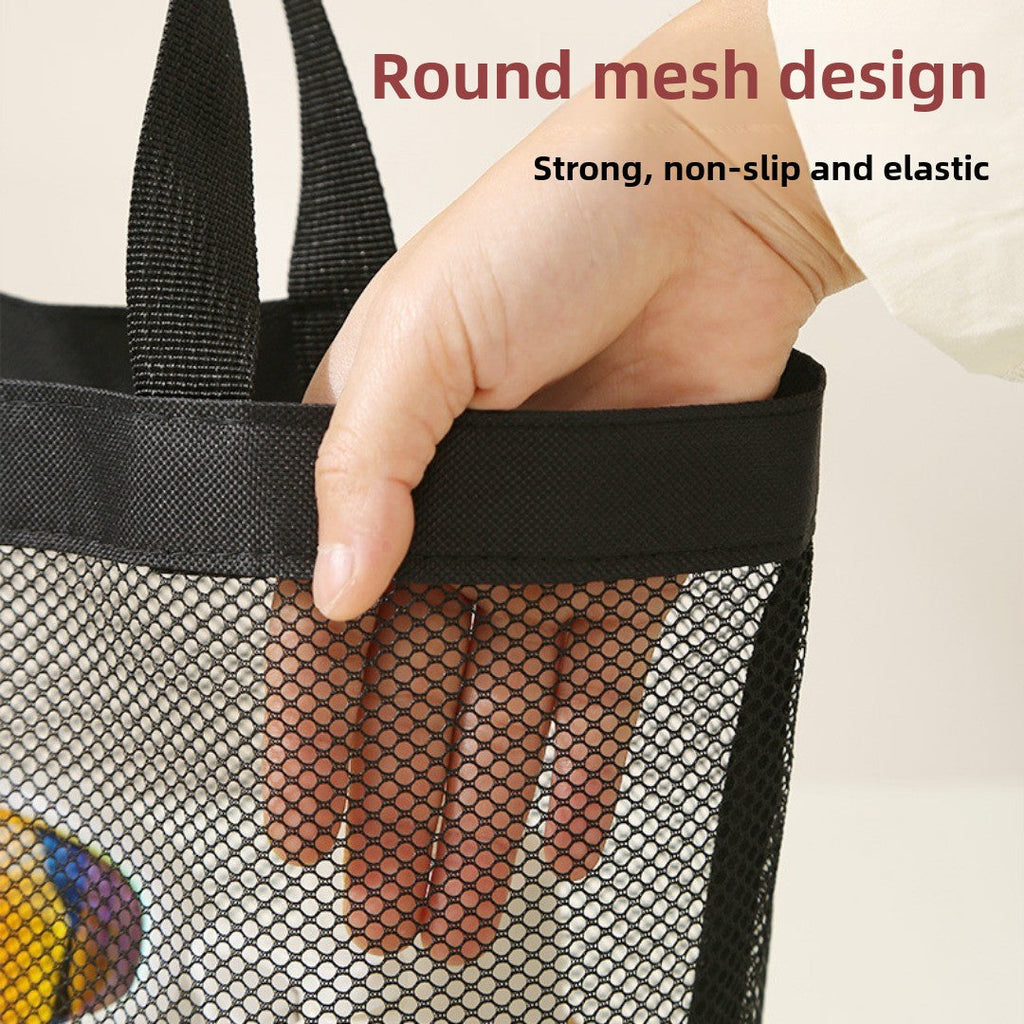 Mesh Shower Tote Bag, Portable Beach Bag, Summer Travel Large Capacity Portable Mesh Tote Bag, Foldable Wash and Makeup bag large